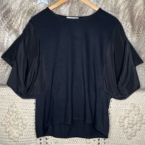 Lowrys Farm Black Draped Blouse
